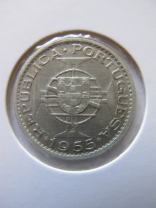 Португальская Ангола 10 эскудо 1955 СЕРЕБРО