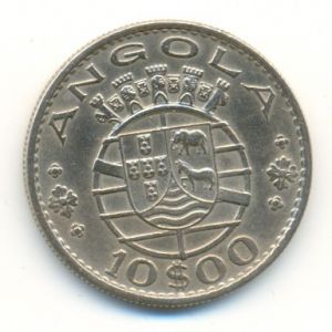 Португальская Ангола 10 эскудо 1969
