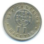 Монета Португальская Ангола 2 макуты 1927