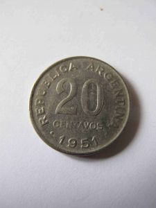 Аргентина 20 сентаво 1951
