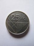Монета Аруба 25 центов 1986