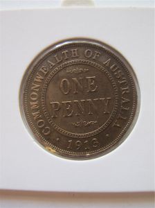 Монета Австралия 1 пенни 1913
