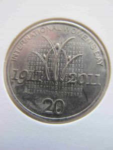 Австралия 20 центов 2011 - 100-летие Международного женского дня