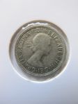 Монета Австралия 6 пенсов 1962 серебро