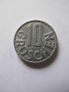 Австрия 10 грошей 1951
