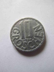 Австрия 10 грошей 1968