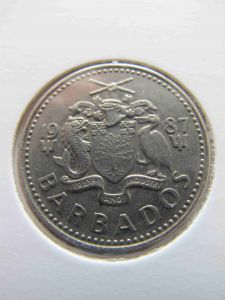 Барбадос 25 центов 1987