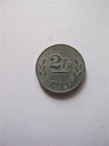 Бельгия 2 франка 1944 года