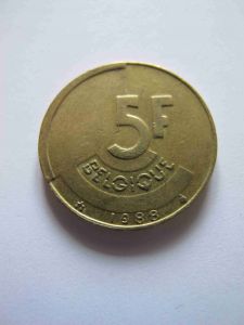 Бельгия 5 франков 1988 BELGIQVE