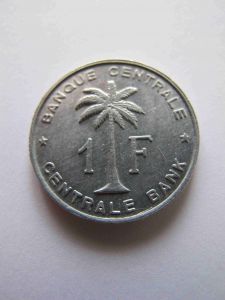 Бельгийское Конго 1 франк 1960 провинция Руанда-Урунди 