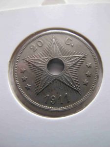 Бельгийское Конго 20 сентим 1911
