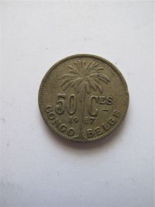 Бельгийское Конго 50 сентим 1927 - km#22