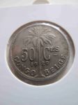 Монета Бельгийское Конго 50 сентим 1929 km#22