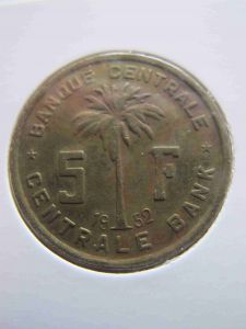 Бельгийское Конго 5 франков 1952