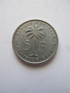 Бельгийское Конго 5 франков 1956