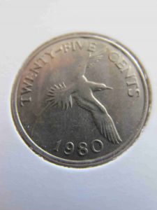 Бермудские острова 25 центов 1980