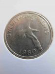 Монета Бермудские острова 25 центов 1980