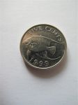 Монета Бермудские острова 5 центов 1999