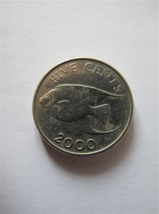 Бермудские острова 5 центов 2000