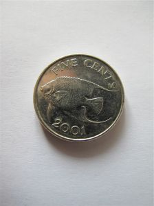 Бермудские острова 5 центов 2001