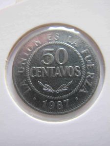 Боливия 50 сентаво 1987