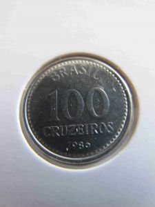 Бразилия 100 крузейро 1986