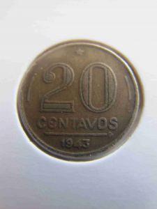 Бразилия 20 сентаво 1943
