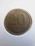 Монета Бразилия 20 сентаво 1943