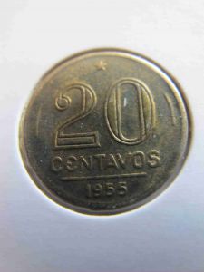 Бразилия 20 сентаво 1955