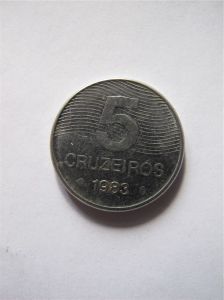 Бразилия 5 крузейро 1983