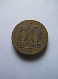 Бразилия 50 сентаво 1945