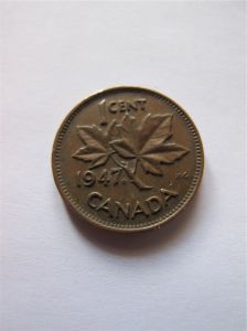 Канада 1 цент 1947 кленовый лист
