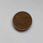 Монета Канада 1 цент 1952