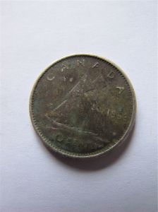 Канада 10 центов 1963 серебро