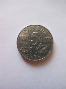 Канада 5 центов 1935