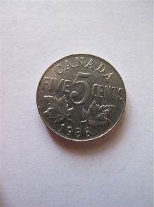 Канада 5 центов 1936