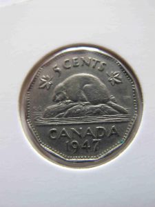 Канада 5 центов 1947