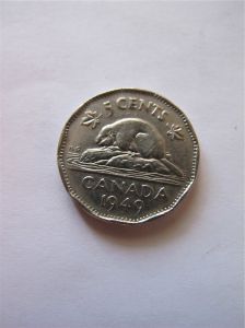 Канада 5 центов 1949