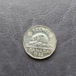 Монета Канада 5 центов 1952