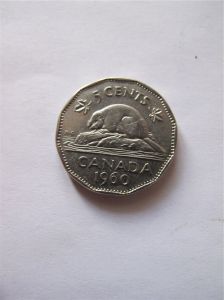 Канада 5 центов 1960