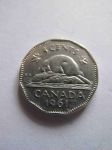 Монета Канада 5 центов 1961