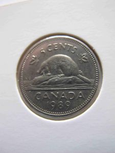 Канада 5 центов 1989