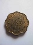 Монета Цейлон 10 центов 1944