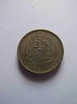 Монета Цейлон 25 центов 1943