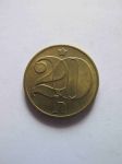 Монета Чехословакия 20 гелеров 1989