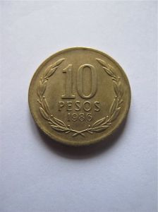 Чили 10 песо 1986