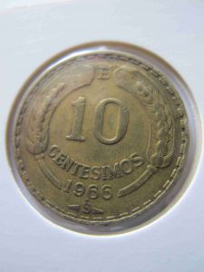 Чили 10 сентавос 1966