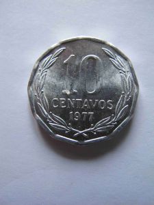 Чили 10 сентавос 1977