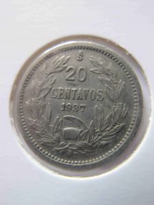 Чили 20 сентавос 1937