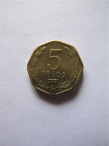 Чили 5 песо 2001